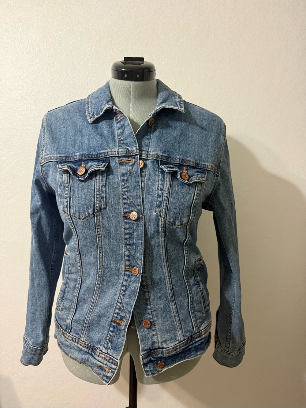 Old Navy Medium Blue Denim Trucker Jacket